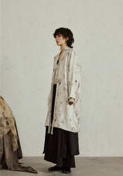 Veste kimono mi-longue blanche