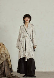 Veste kimono mi-longue blanche