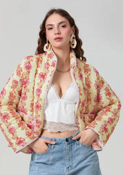 Veste kimono pastel | Léonie Jaune pâle / S