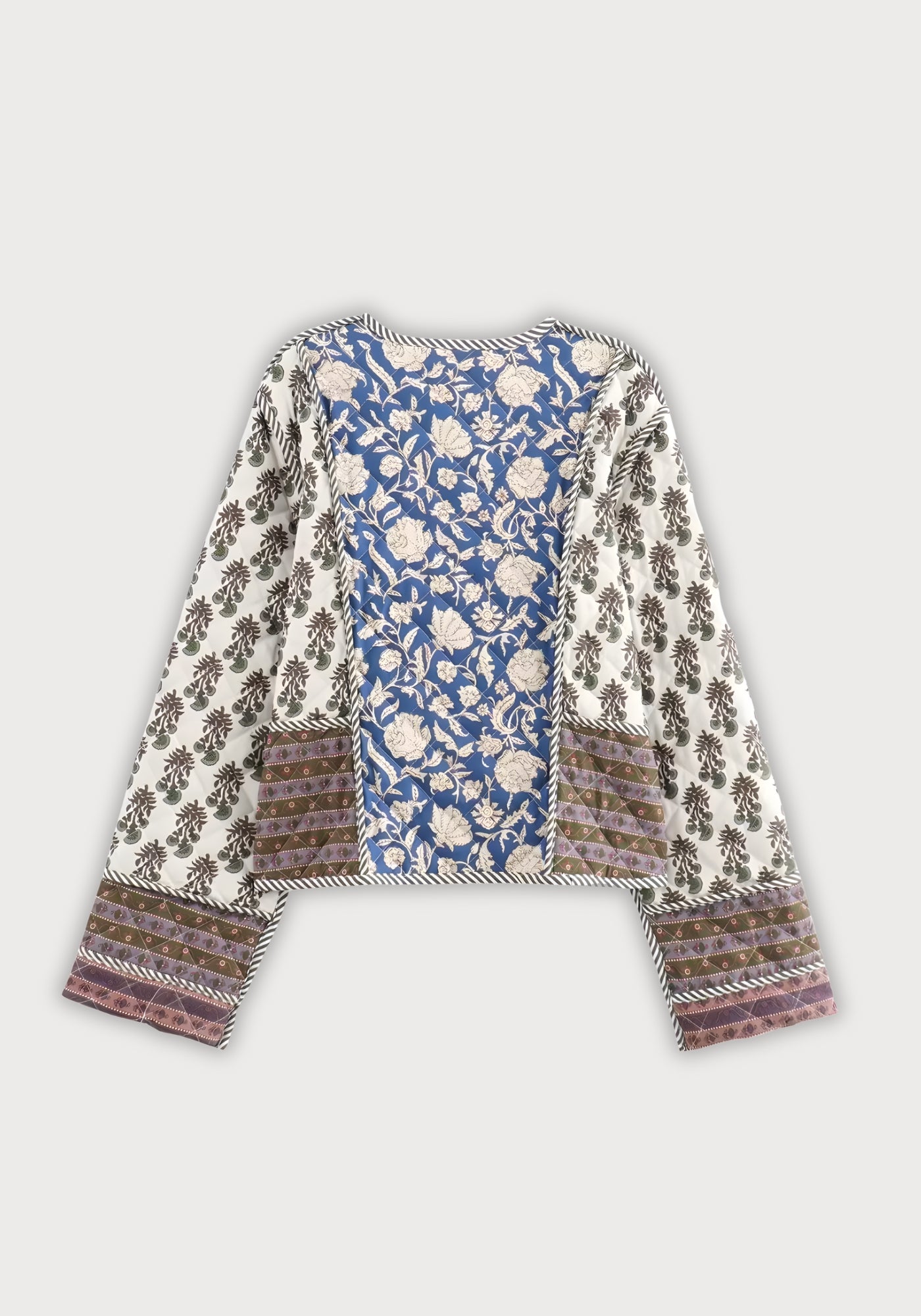 Veste kimono matelassée patchwork femme
