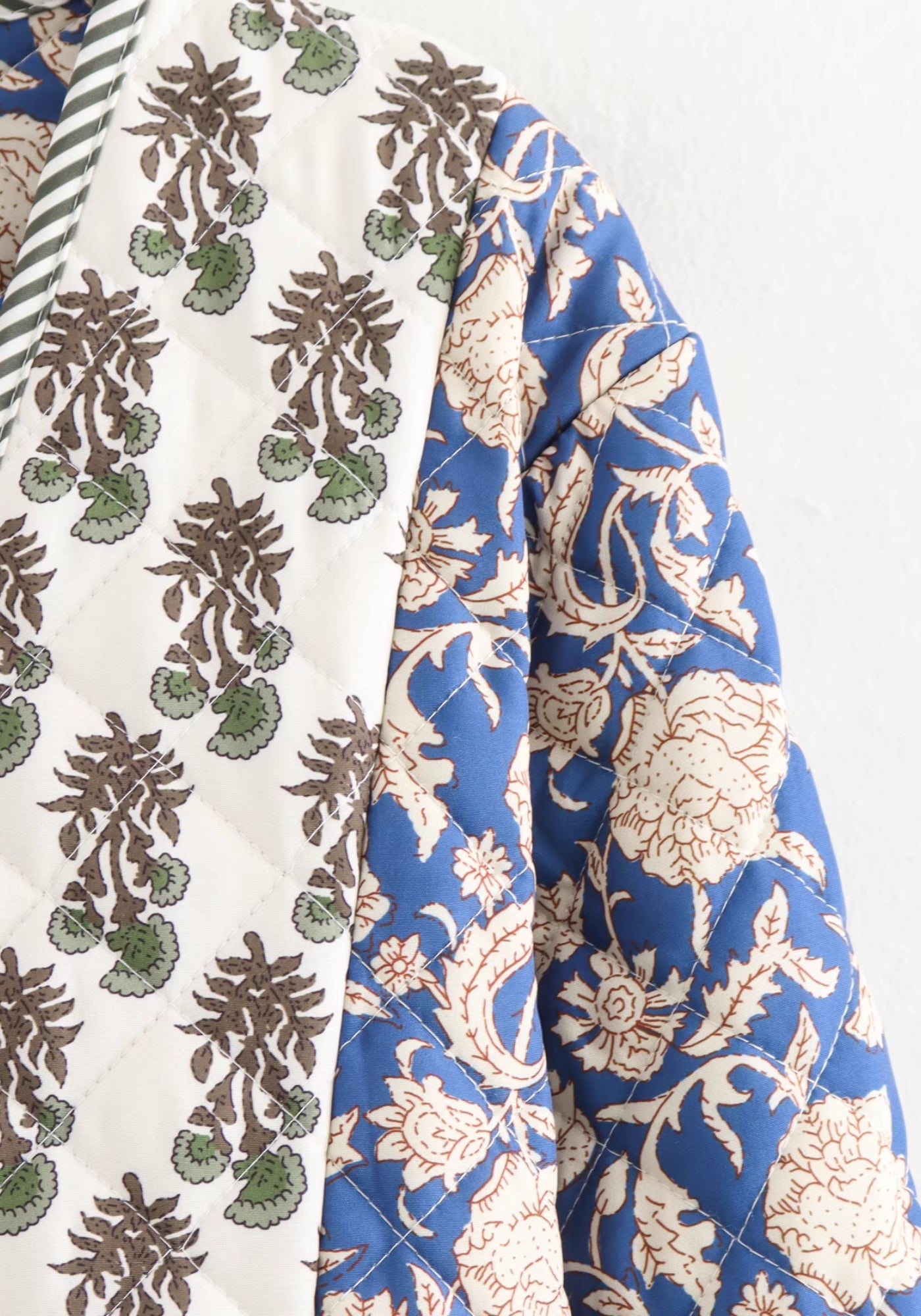 Veste kimono matelassée patchwork femme