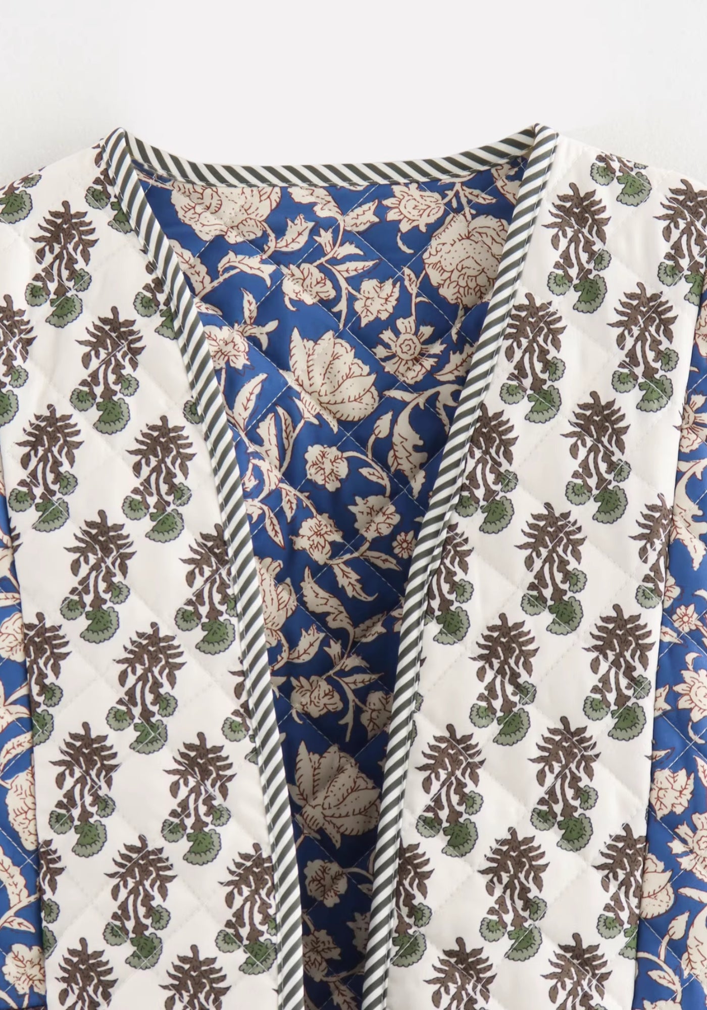 Veste kimono matelassée patchwork femme