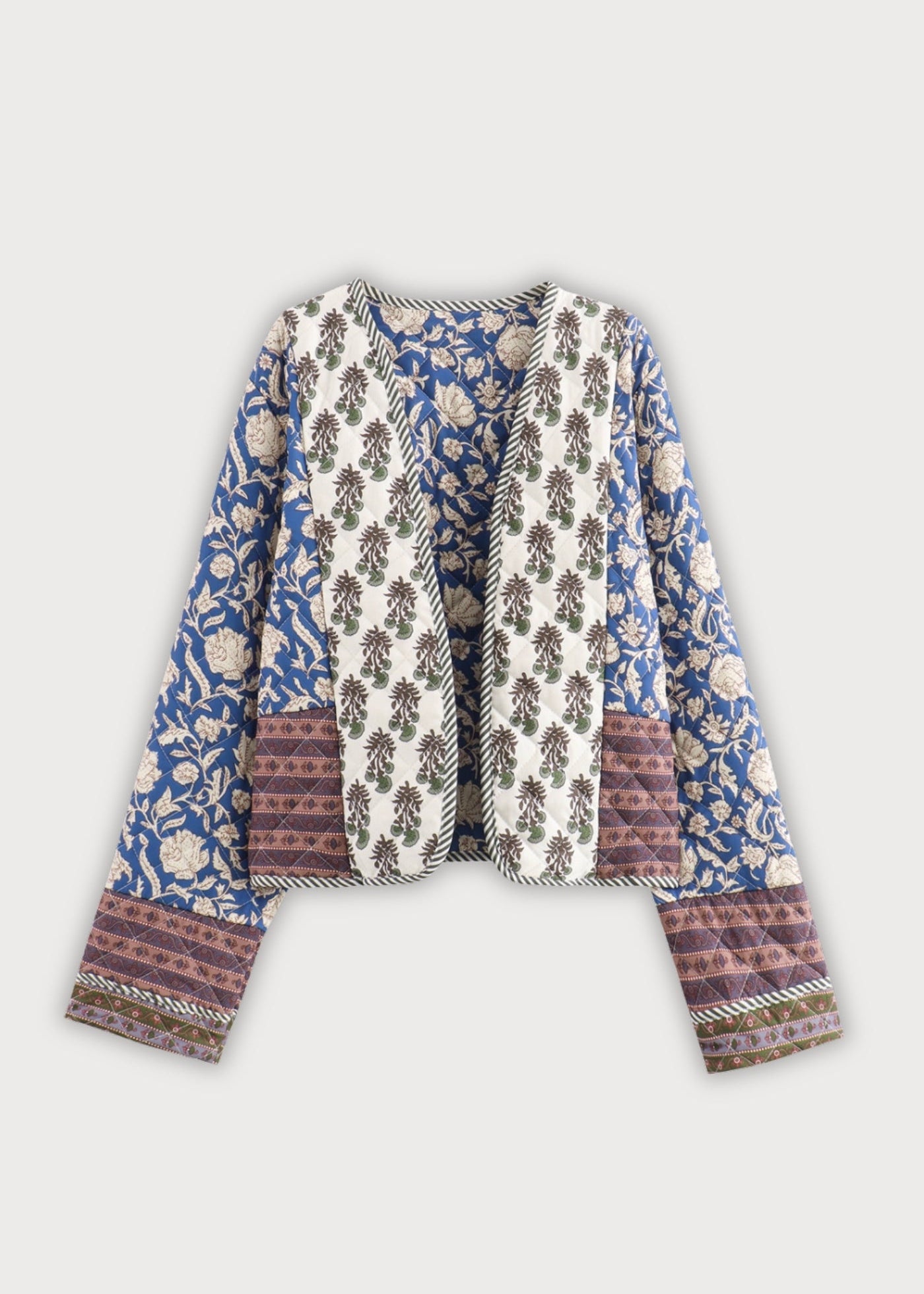 Veste kimono matelassée patchwork femme