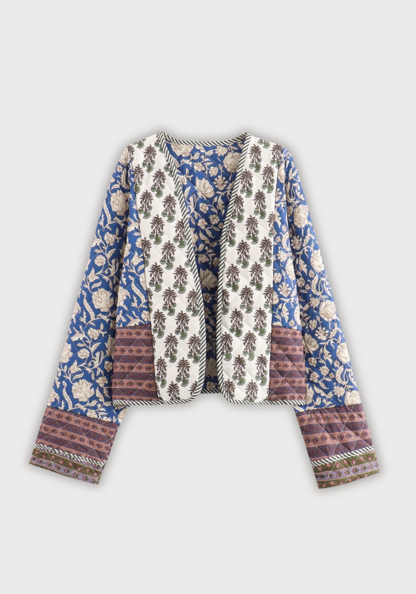 Veste kimono matelassée patchwork femme