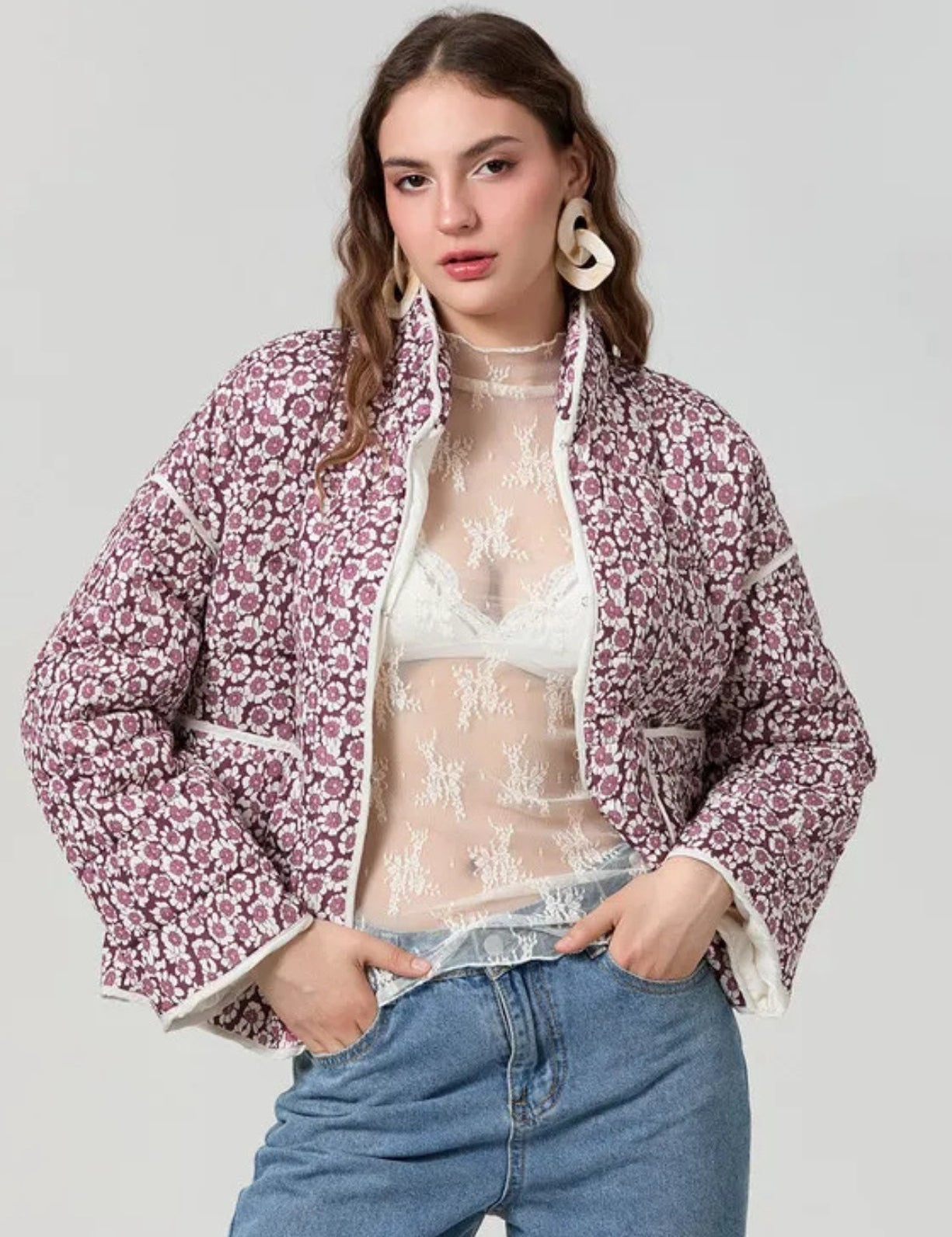 Veste kimono prune | Colette