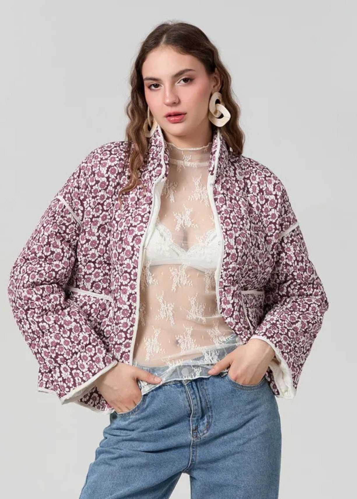 Veste kimono prune | Colette