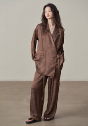 Veste kimono satinée femme | coupe fluide