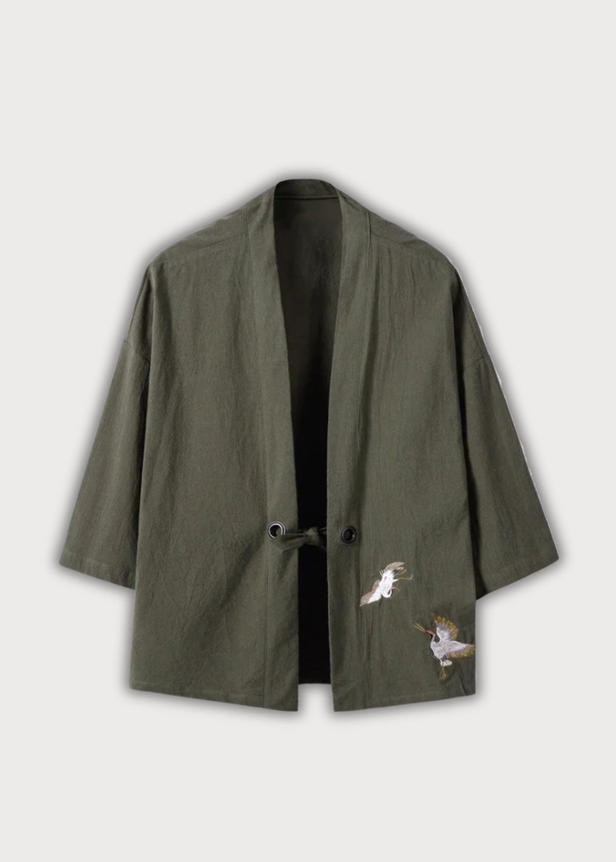 veste kimono verte Faucon céleste